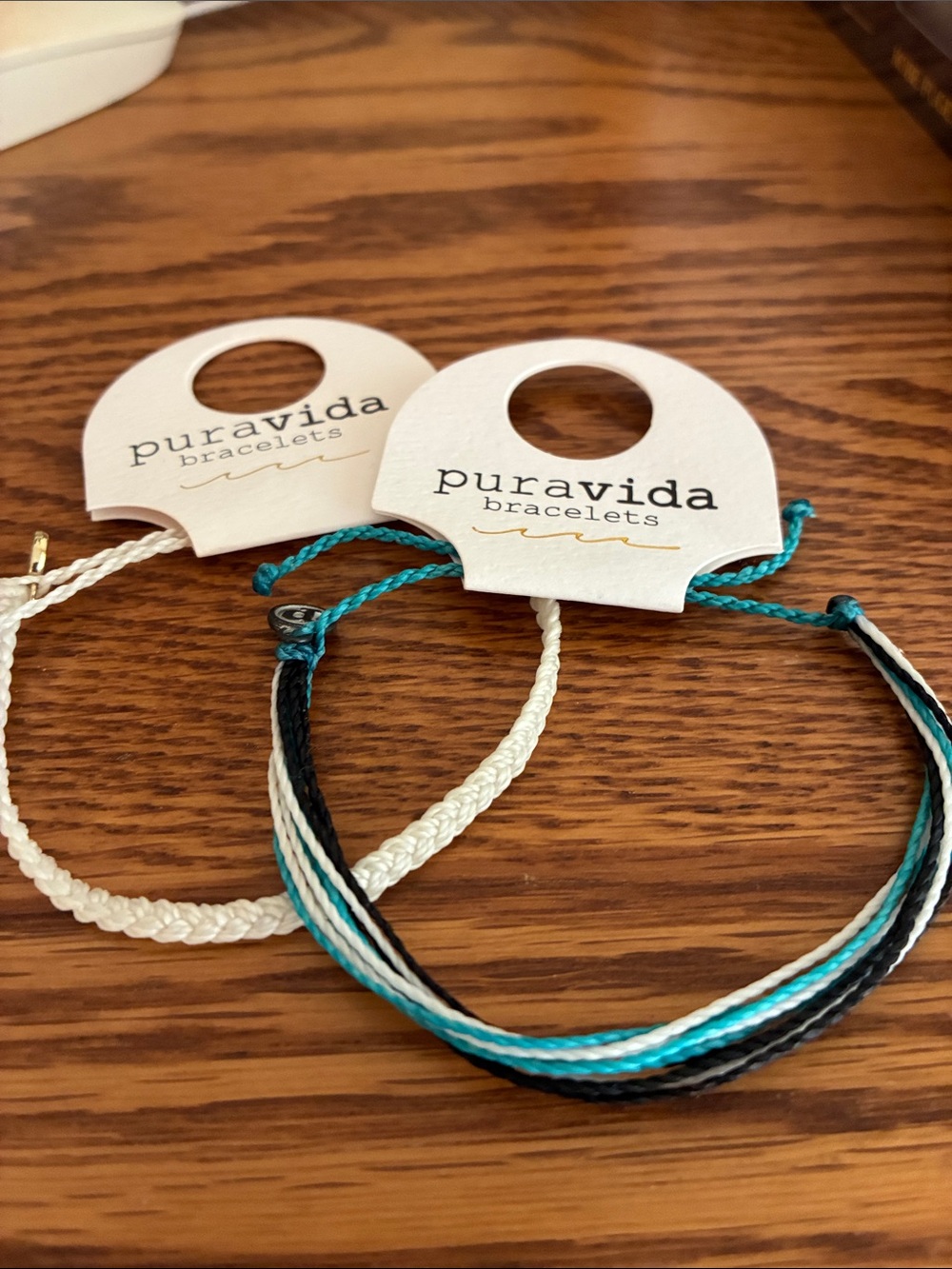 Pura Vida Multi-String Turquoise & White Stackable Bracelet Set - seaglass - Picture 4 of 4